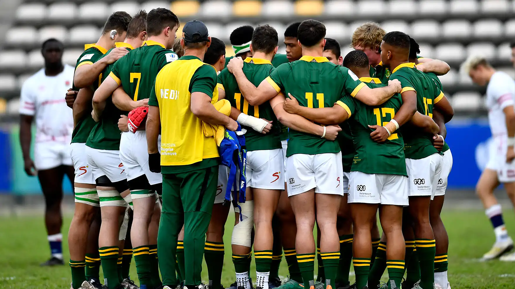 Junior Springboks huddle