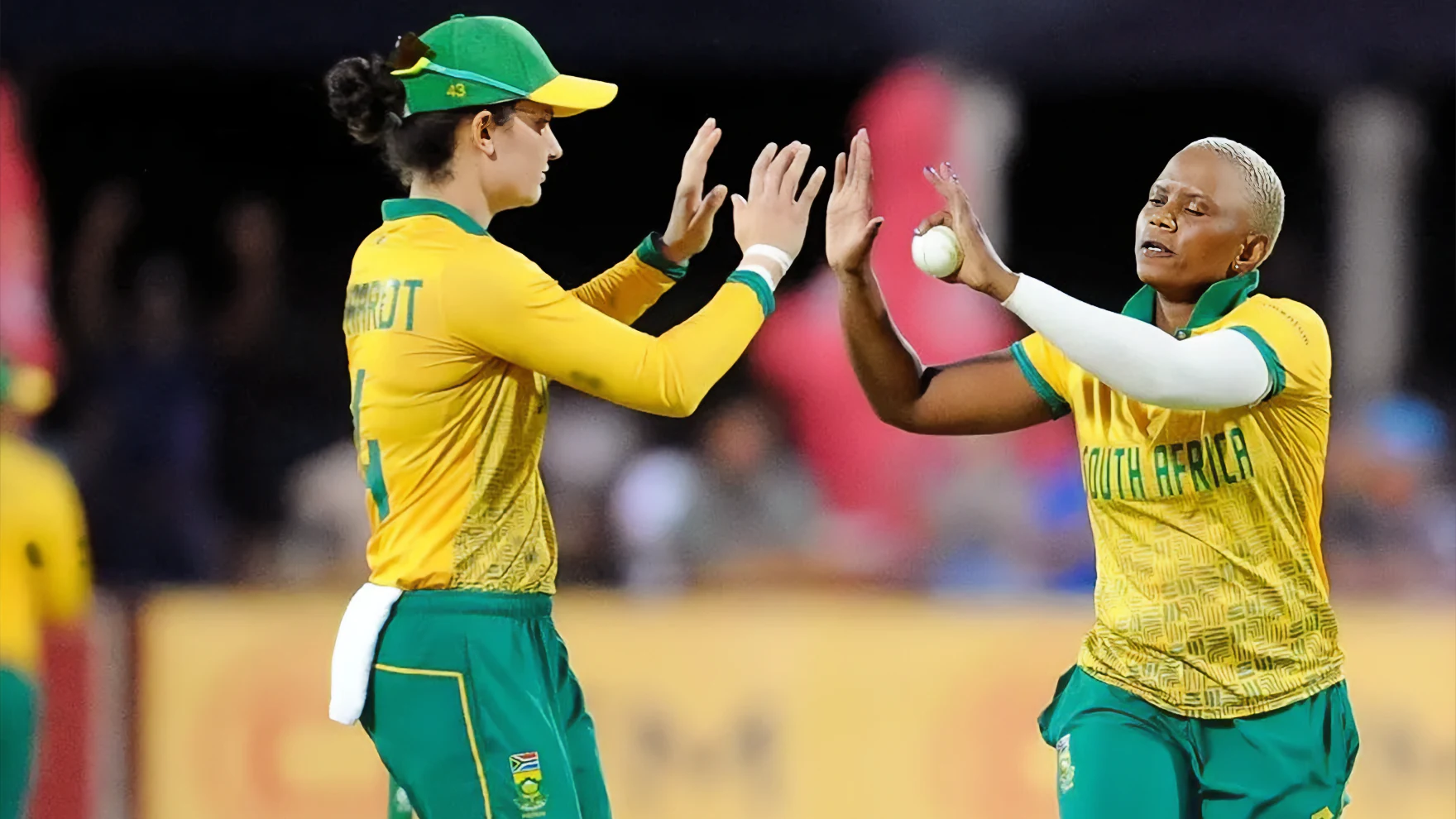 Proteas Women celebrating a wicket