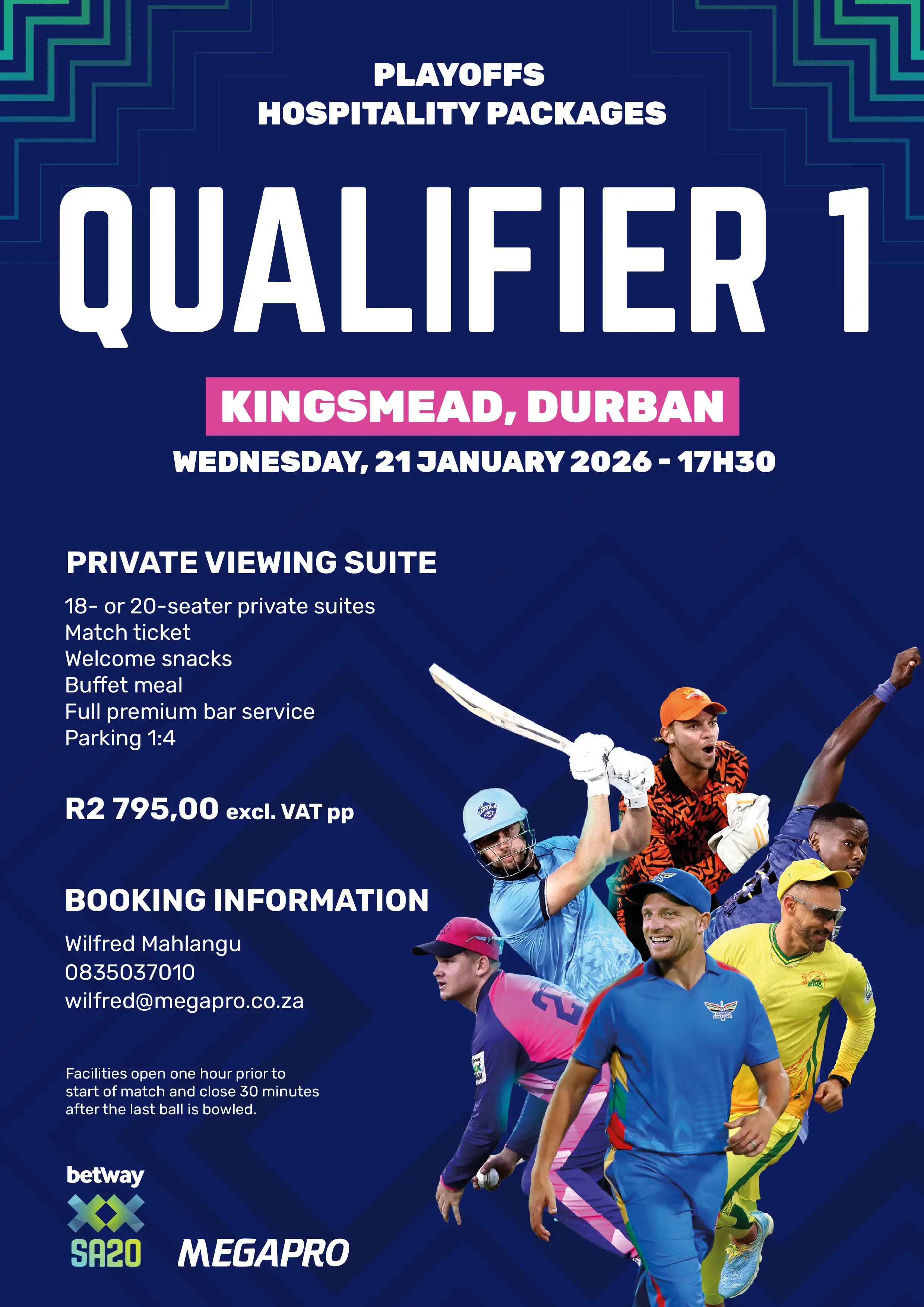 BETWAY SA20 QUALIFIER1 HOSPITALITY FLYER