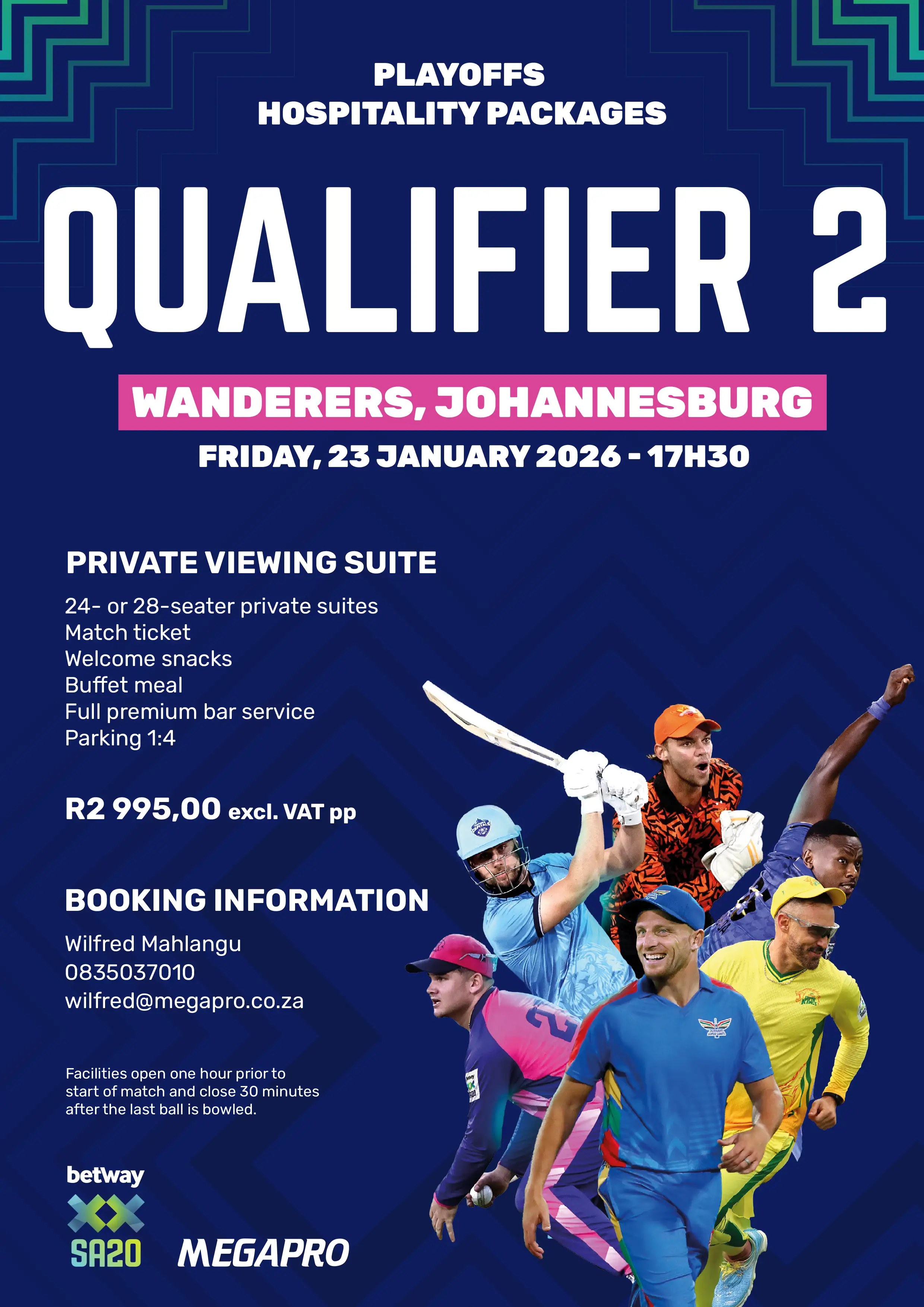 BETWAY SA20 QUALIFIER2 HOSPITALITY FLYER